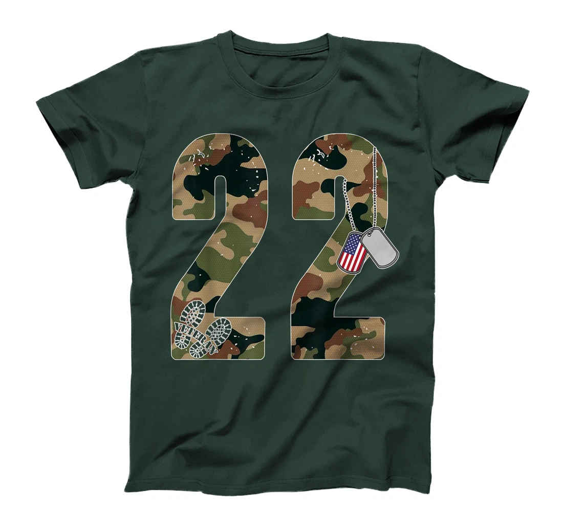 22 A Day Veteran Lives Matter Suicide Awareness Gifts Idea T-Shirt