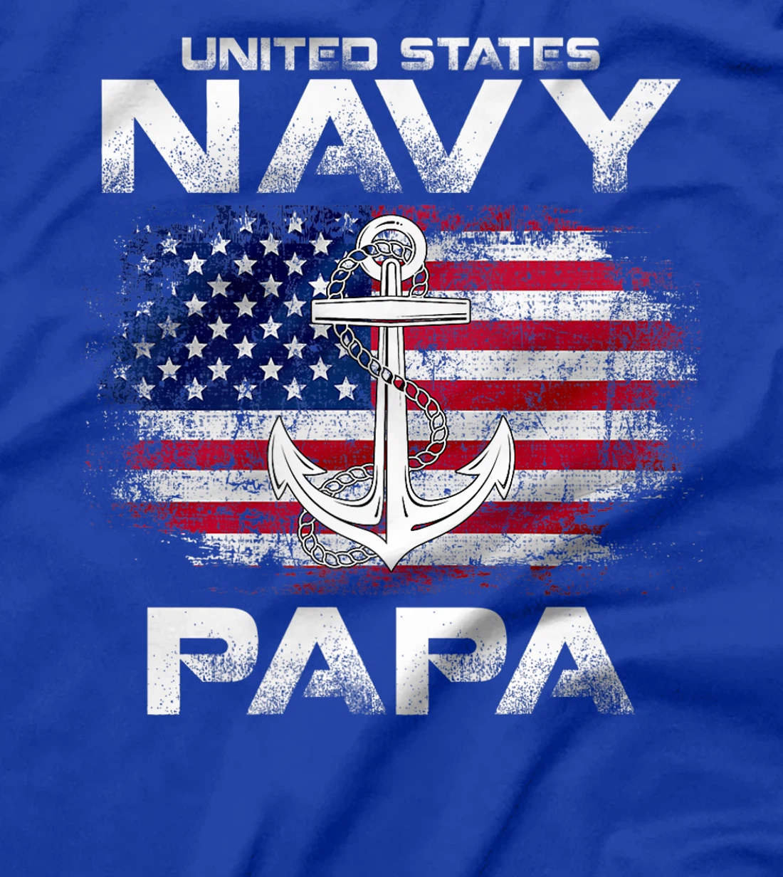 United States Navy Papa With American Flag Gift Veteran Premium T-Shirt