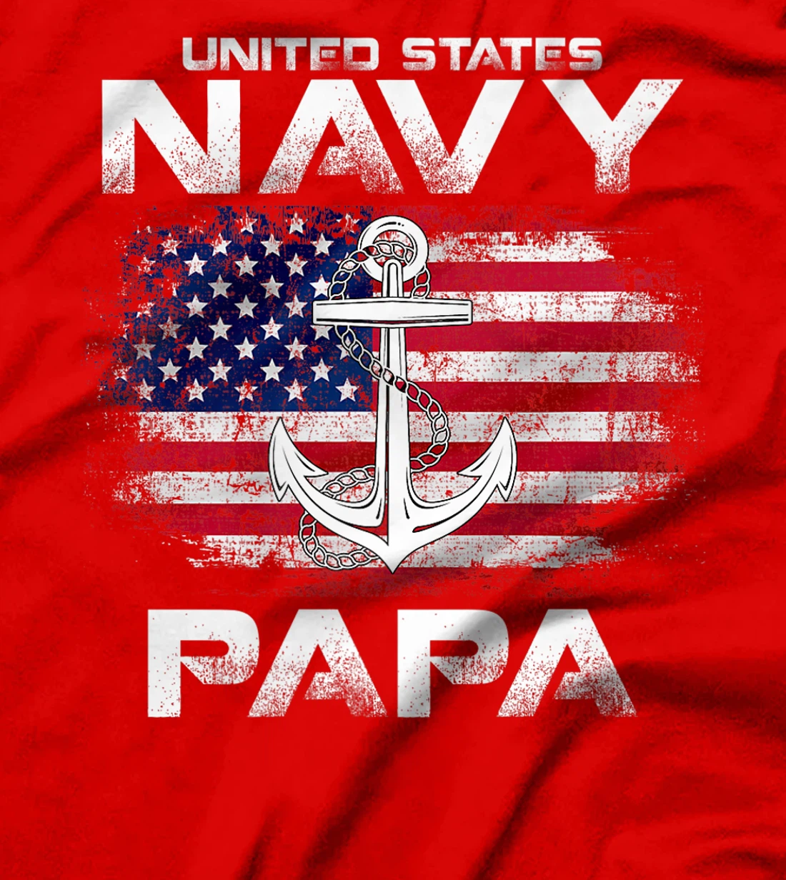 United States Navy Papa With American Flag Gift Veteran Premium T-Shirt