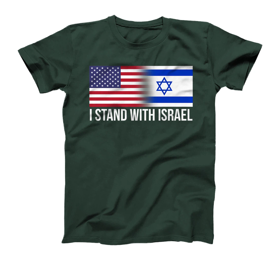 I Stand With Israel USA Israeli Flag Jewish Premium T-Shirt