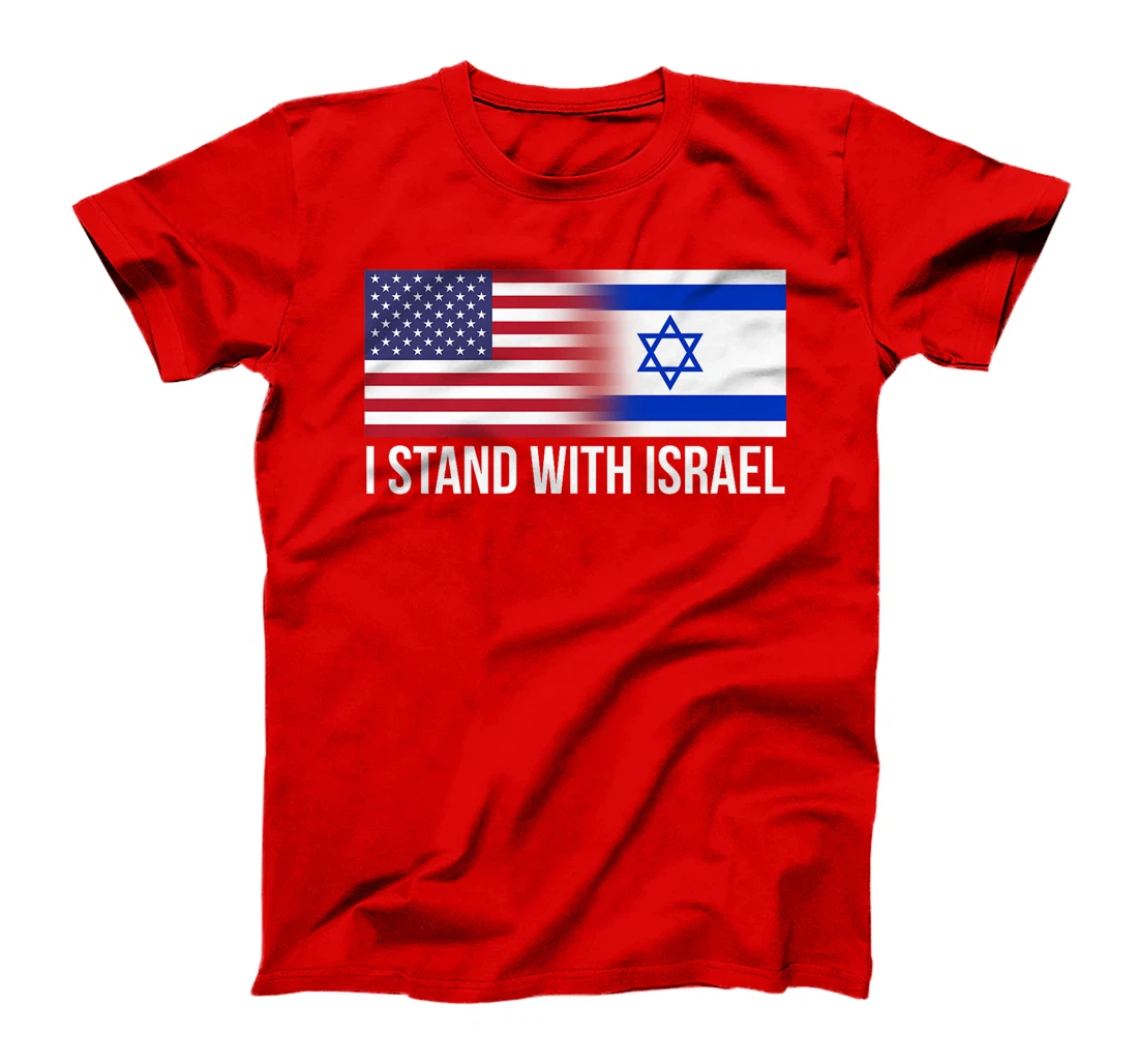 I Stand With Israel USA Israeli Flag Jewish Premium T-Shirt