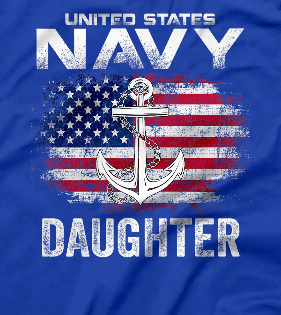 United States Navy Daughter With American Flag Gift Veteran Premium T-Shirt