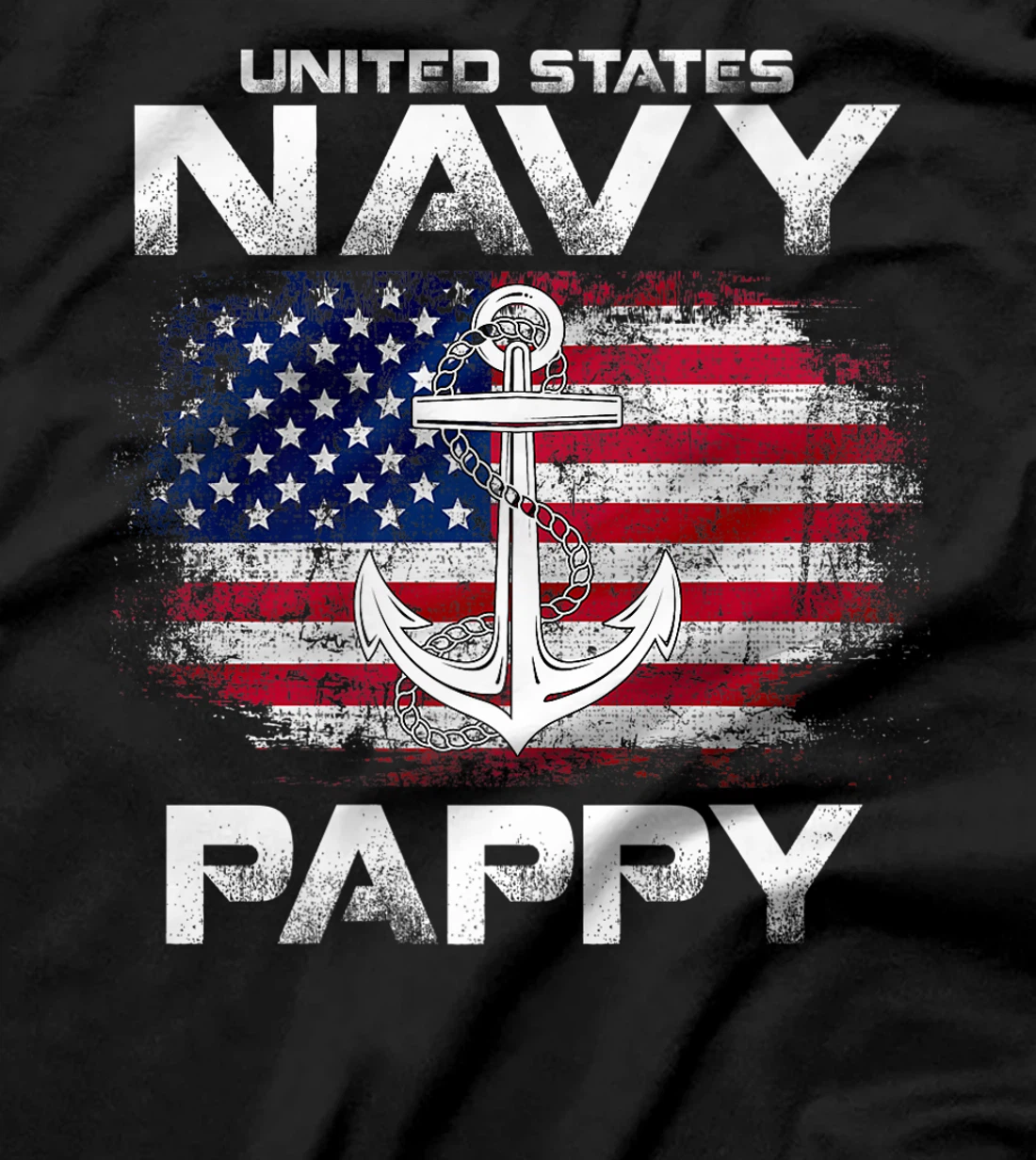 United States Navy Pappy With American Flag Gift Veteran Premium T-Shirt