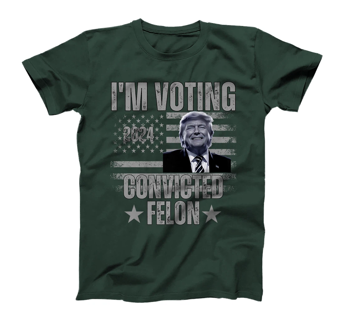 I'm Voting Convicted Felon Funny Pro Trump 2024 Premium T-Shirt