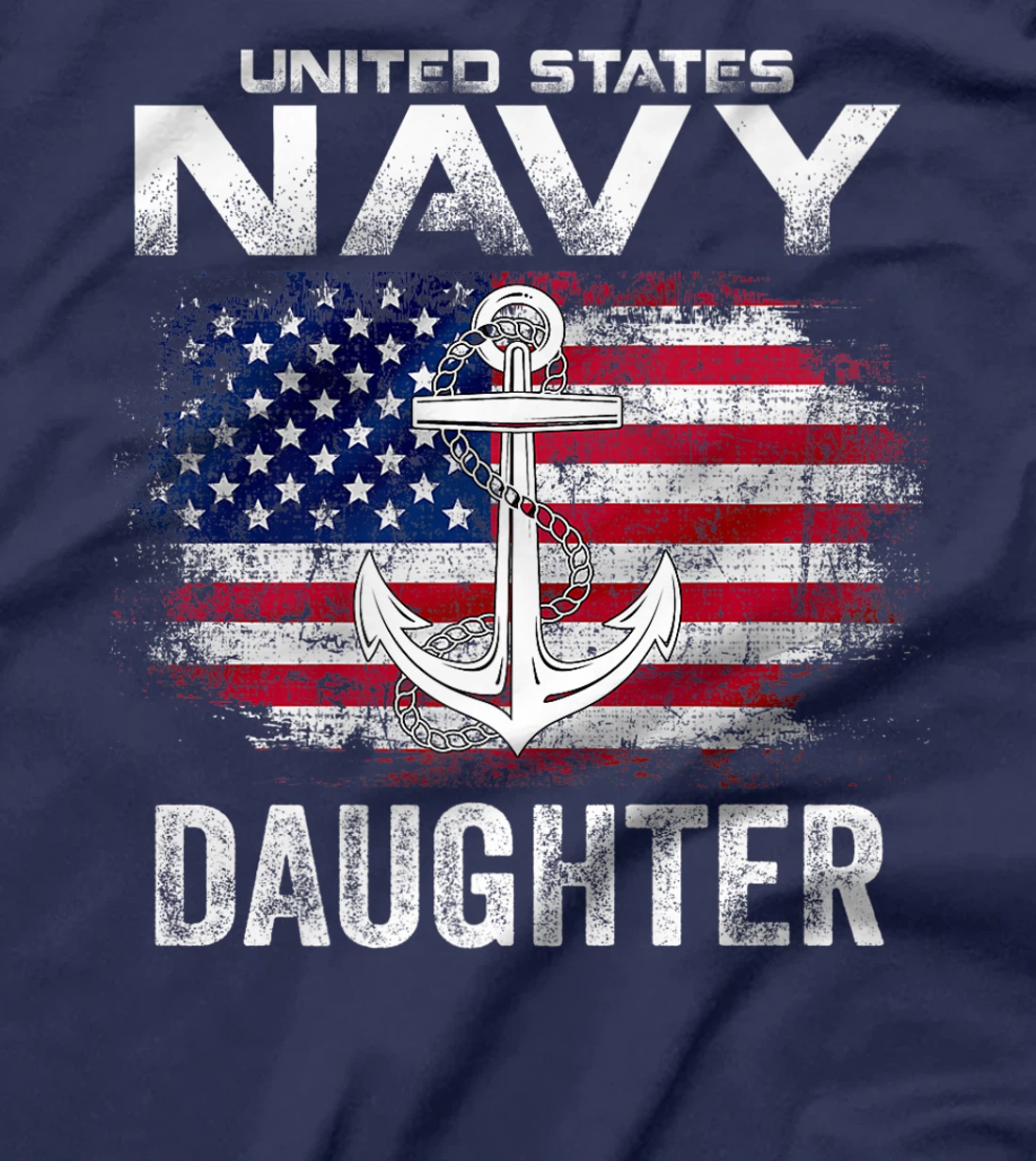 United States Navy Daughter With American Flag Gift Veteran Premium T-Shirt