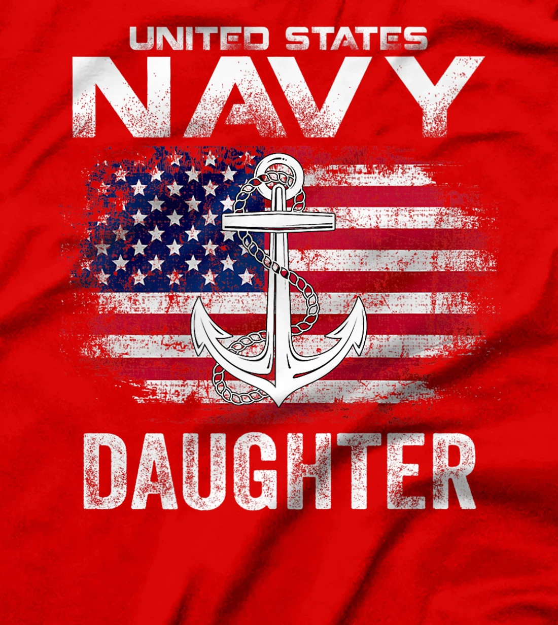 United States Navy Daughter With American Flag Gift Veteran Premium T-Shirt