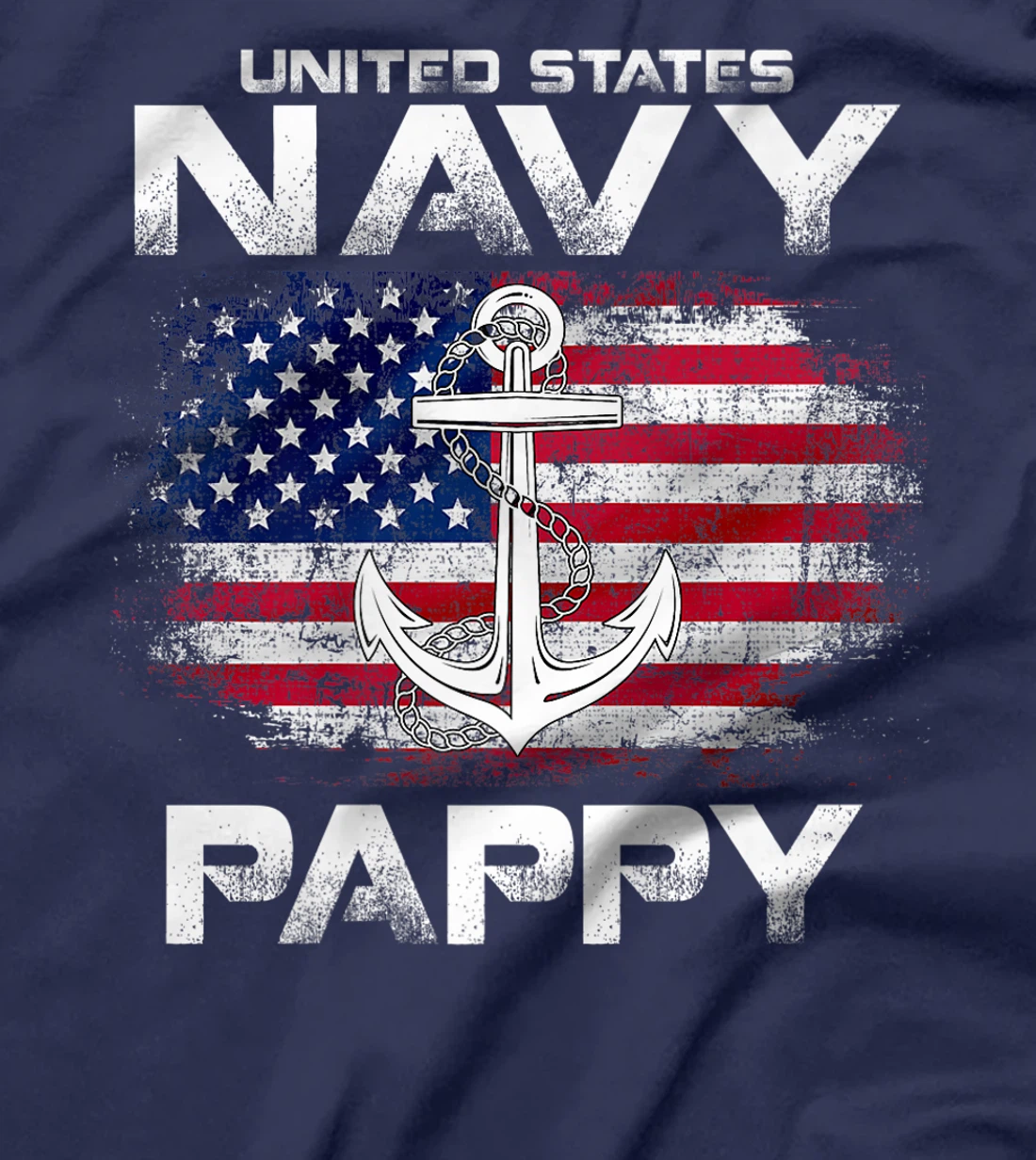United States Navy Pappy With American Flag Gift Veteran Premium T-Shirt