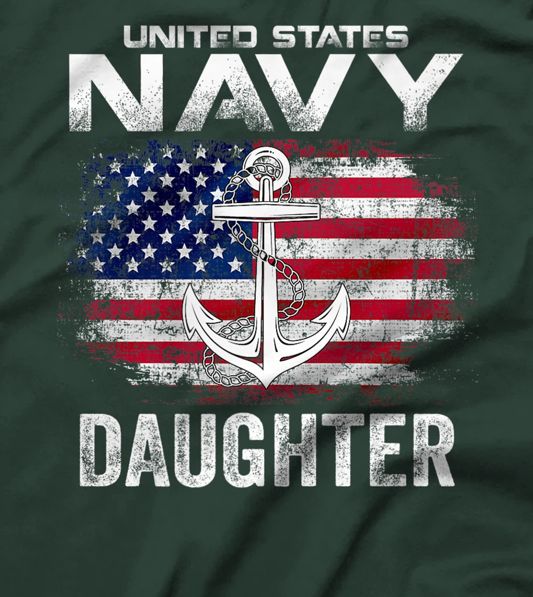 United States Navy Daughter With American Flag Gift Veteran Premium T-Shirt