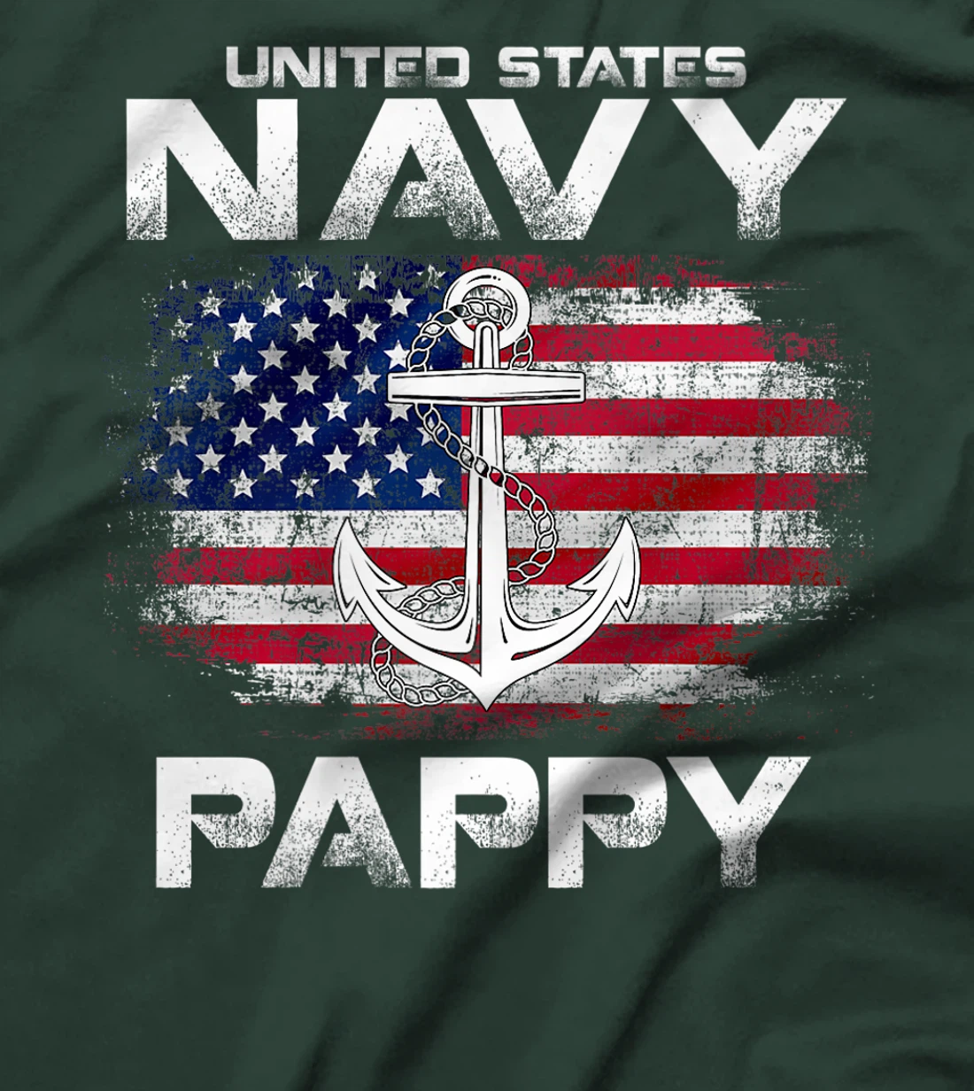 United States Navy Pappy With American Flag Gift Veteran Premium T-Shirt