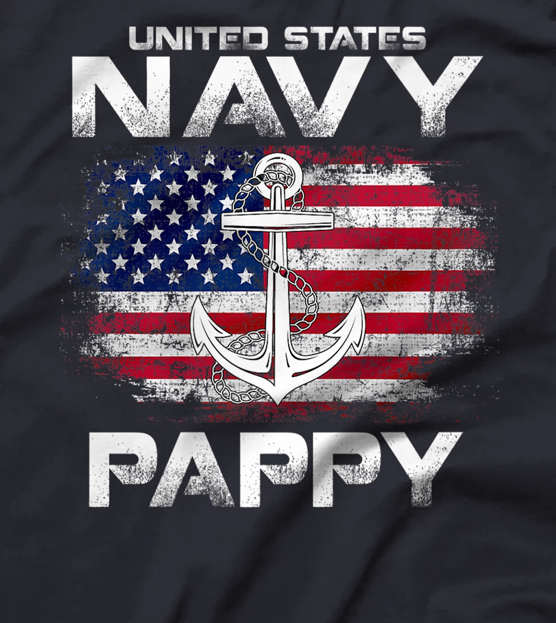United States Navy Pappy With American Flag Gift Veteran Premium T-Shirt