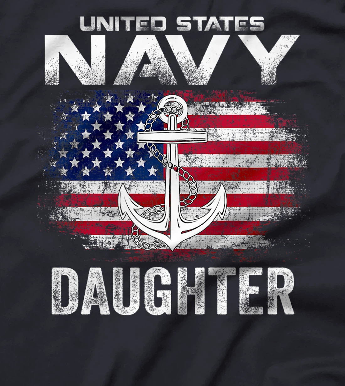 United States Navy Daughter With American Flag Gift Veteran Premium T-Shirt