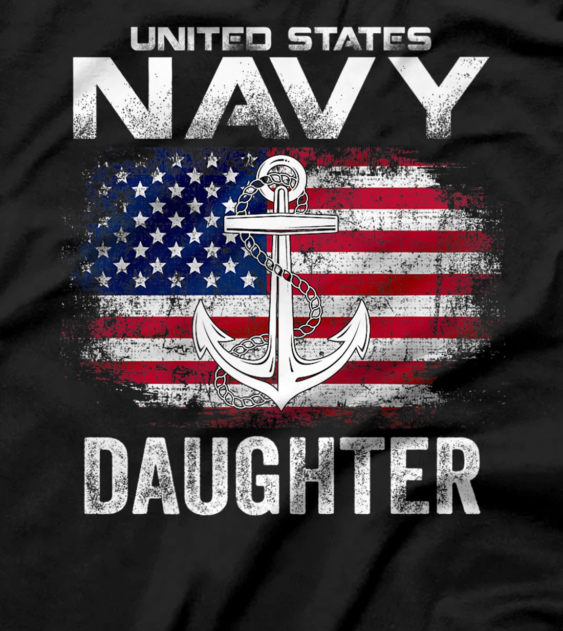 United States Navy Daughter With American Flag Gift Veteran Premium T-Shirt