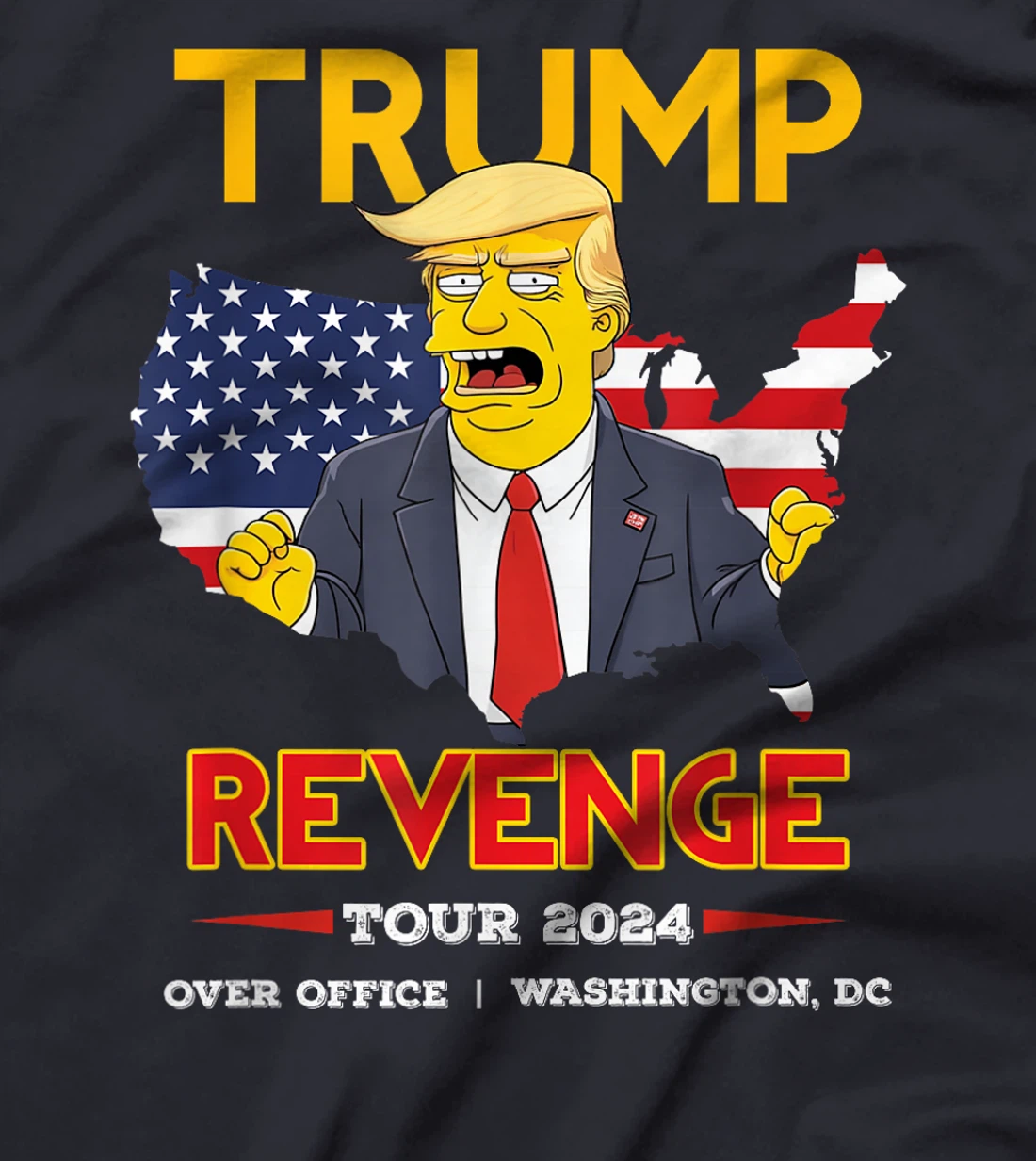 Trump Revenge Tour 2024 Trump President Election Campaign T-Shirt