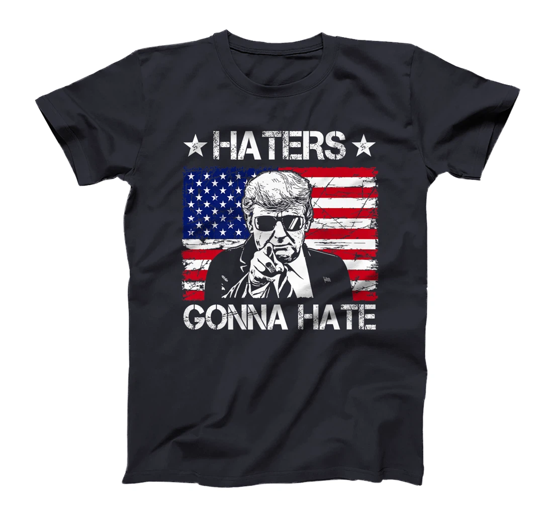 Haters Gonna Hate Middle Finger Funny Trump 2024 President Premium T-Shirt