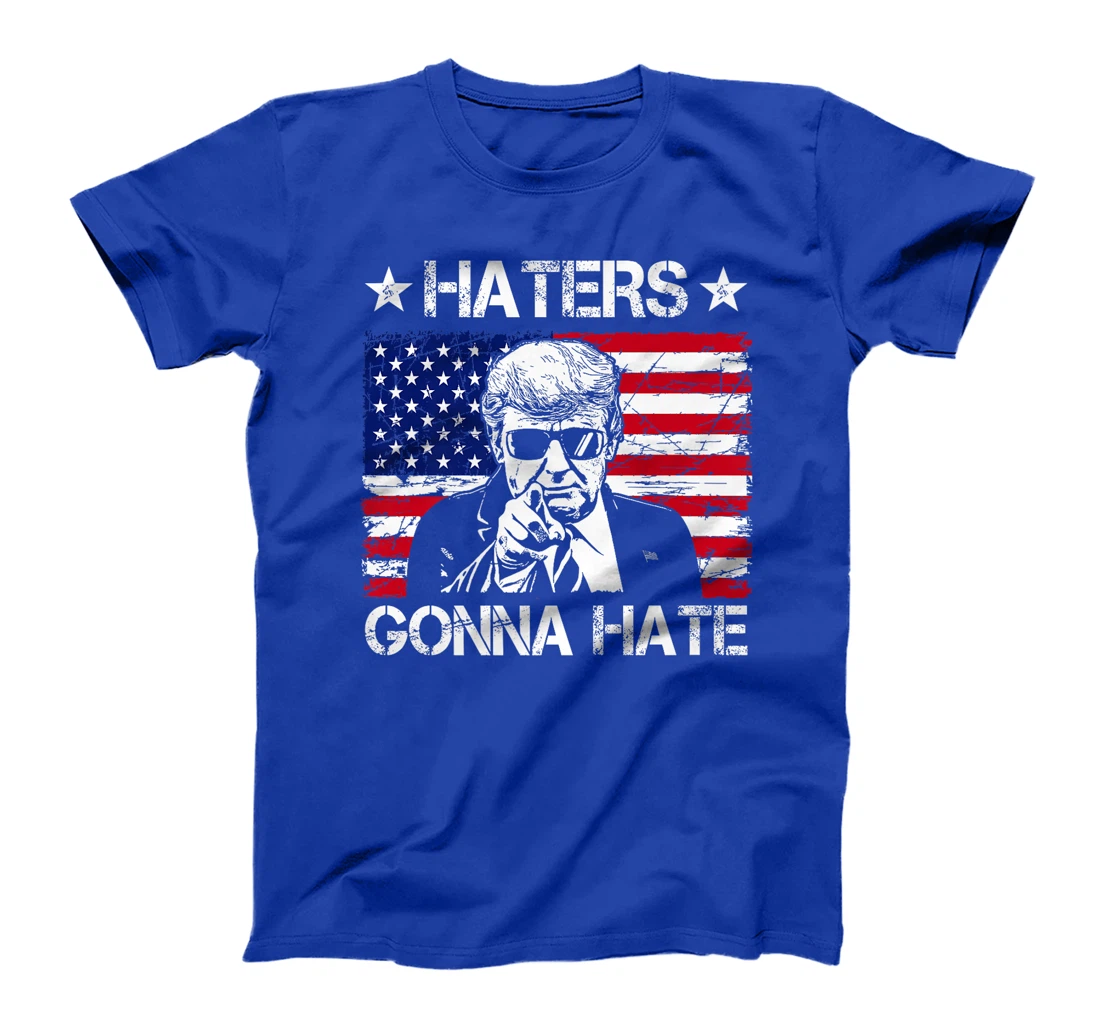 Haters Gonna Hate Middle Finger Funny Trump 2024 President Premium T-Shirt