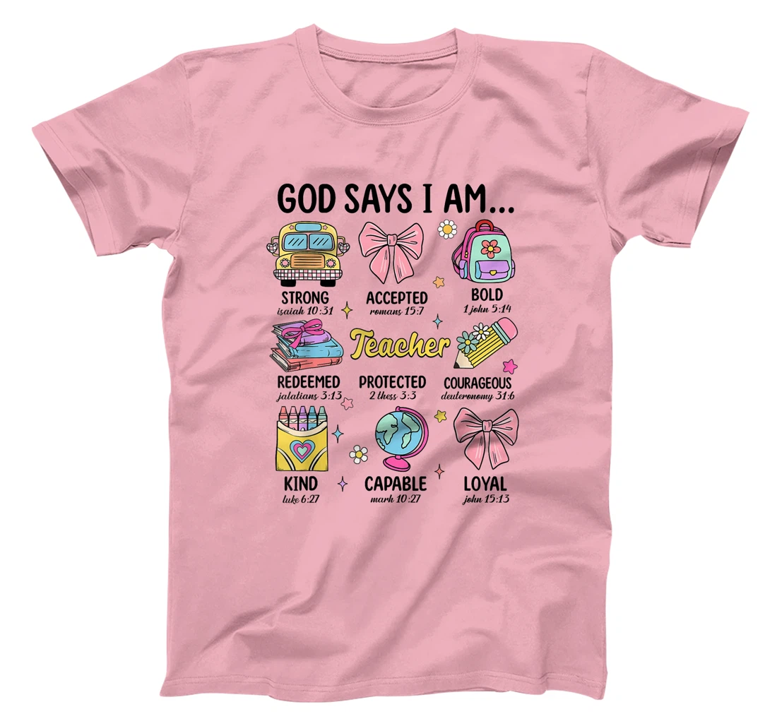 Teacher Christian God Says I Am Funny Back To School Women T-Shirt