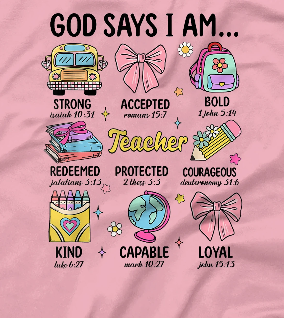 Teacher Christian God Says I Am Funny Back To School Women T-Shirt
