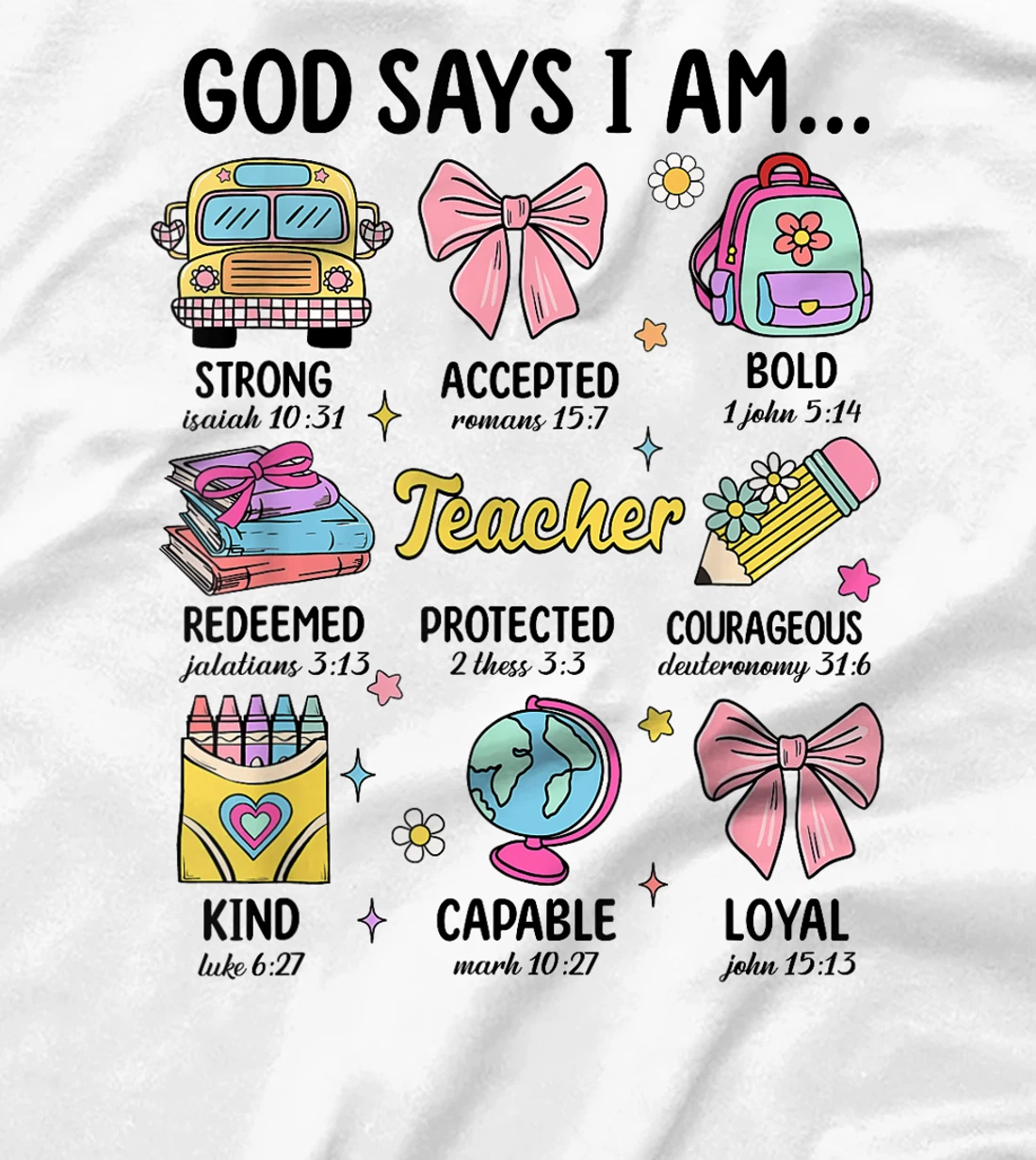 Teacher Christian God Says I Am Funny Back To School Women T-Shirt