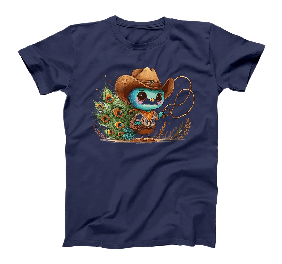 Western Rodeo Cowboy Hat Peacock Texas Animals Premium T-Shirt