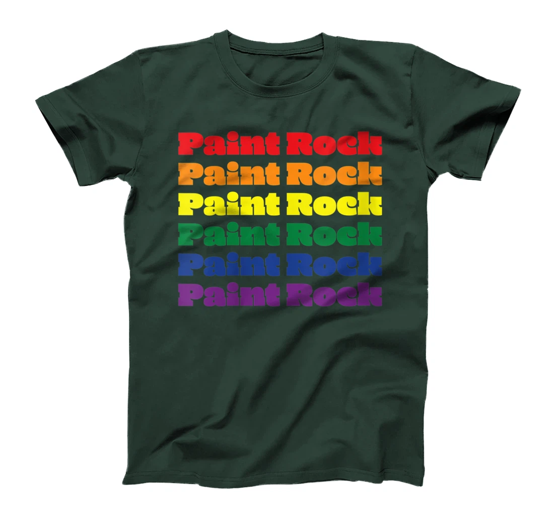 Womens Paint Rock Texas LGBTQ Gay Pride Month Rainbow Solidarity T-Shirt