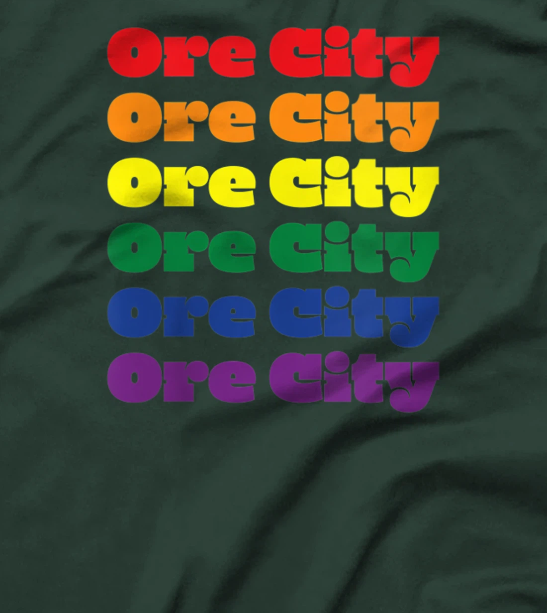 Womens Ore City Texas LGBTQ Gay Pride Month Rainbow Solidarity T-Shirt