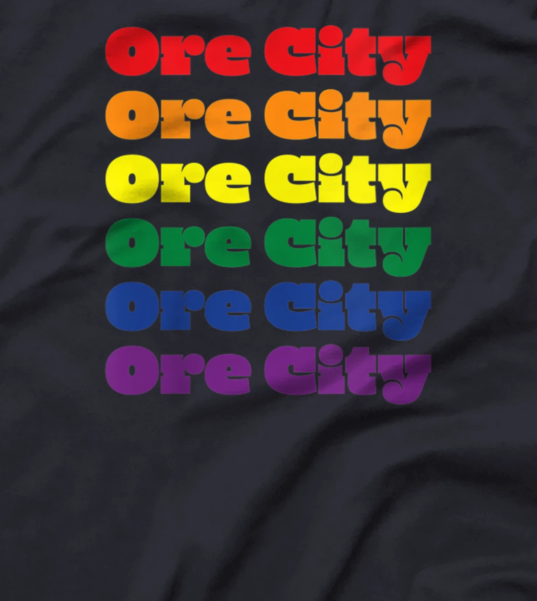 Womens Ore City Texas LGBTQ Gay Pride Month Rainbow Solidarity T-Shirt