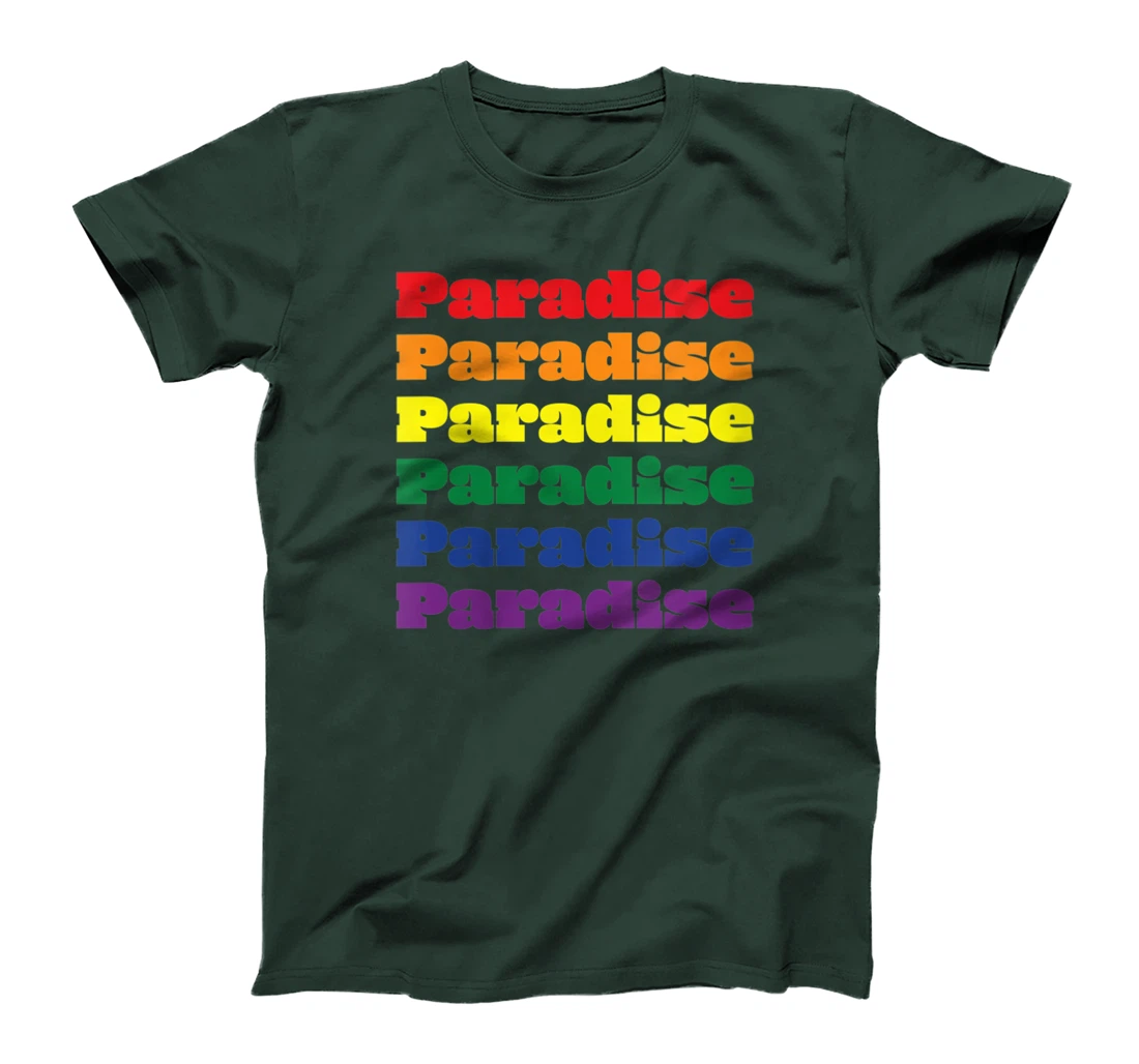 Womens Paradise Texas LGBTQ Gay Pride Month Rainbow Solidarity T-Shirt