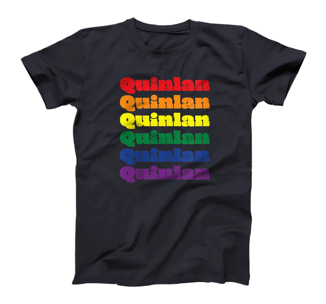 Womens Quinlan Texas LGBTQ Gay Pride Month Rainbow Solidarity T-Shirt