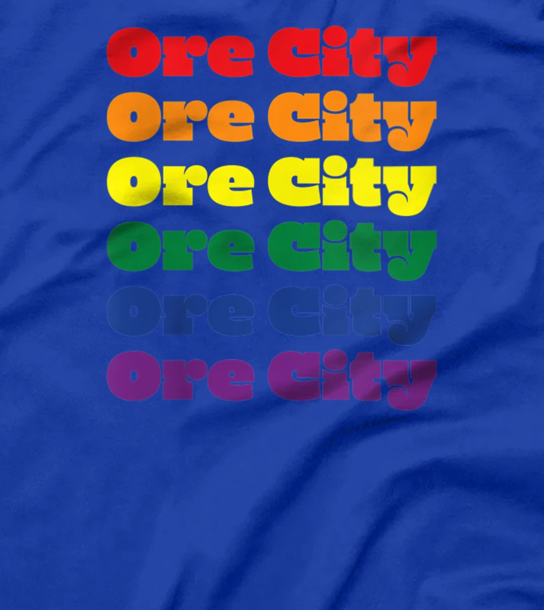 Womens Ore City Texas LGBTQ Gay Pride Month Rainbow Solidarity T-Shirt