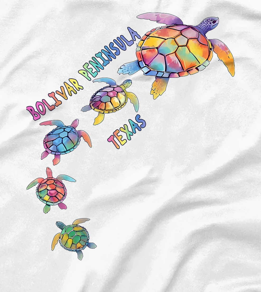 Womens Bolivar Peninsula Texas Sea Turtle Lover Crystal Beach T-Shirt