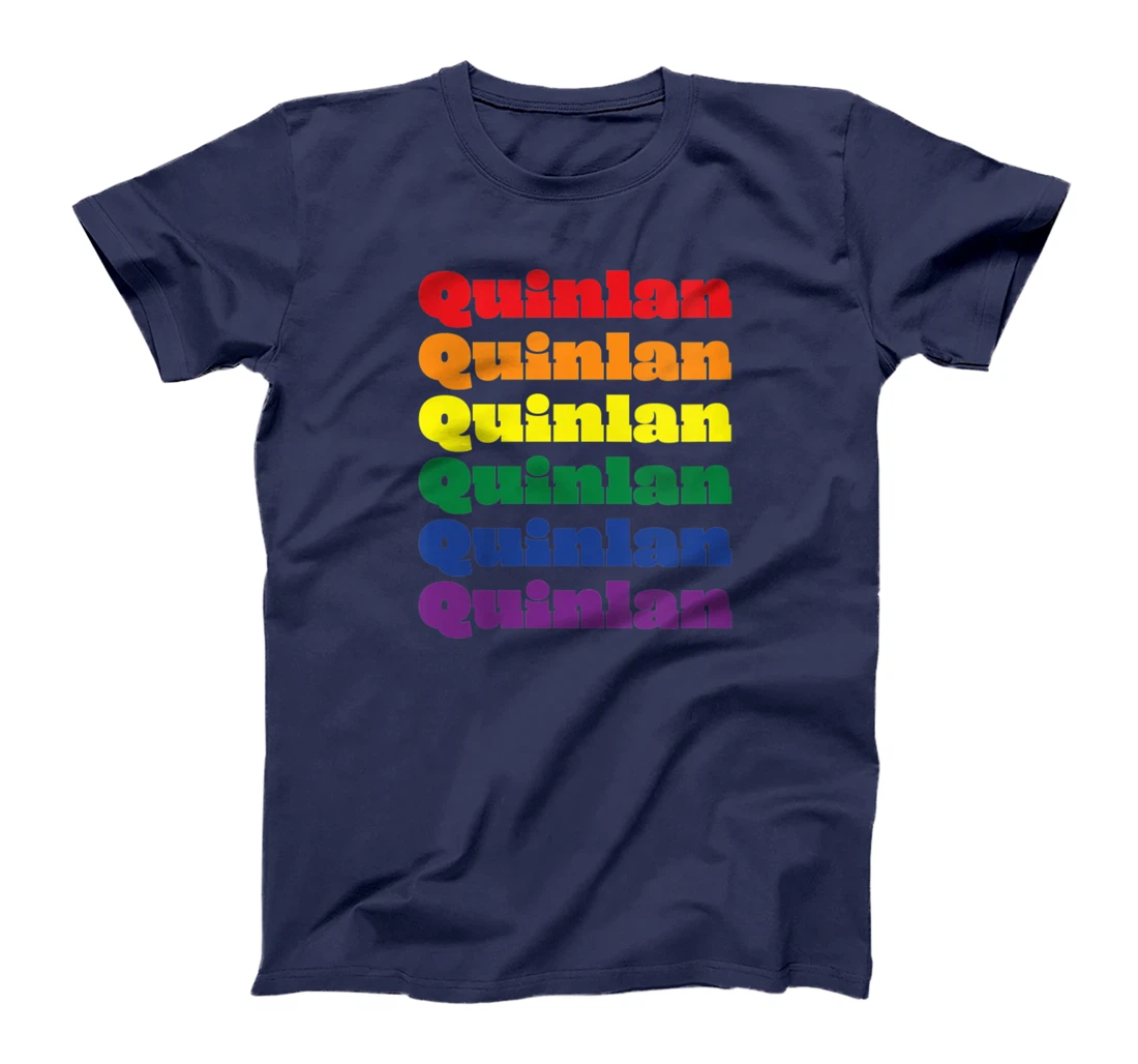 Womens Quinlan Texas LGBTQ Gay Pride Month Rainbow Solidarity T-Shirt