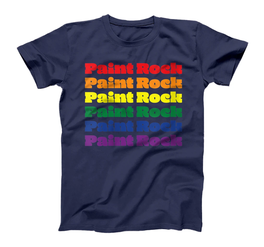 Womens Paint Rock Texas LGBTQ Gay Pride Month Rainbow Solidarity T-Shirt