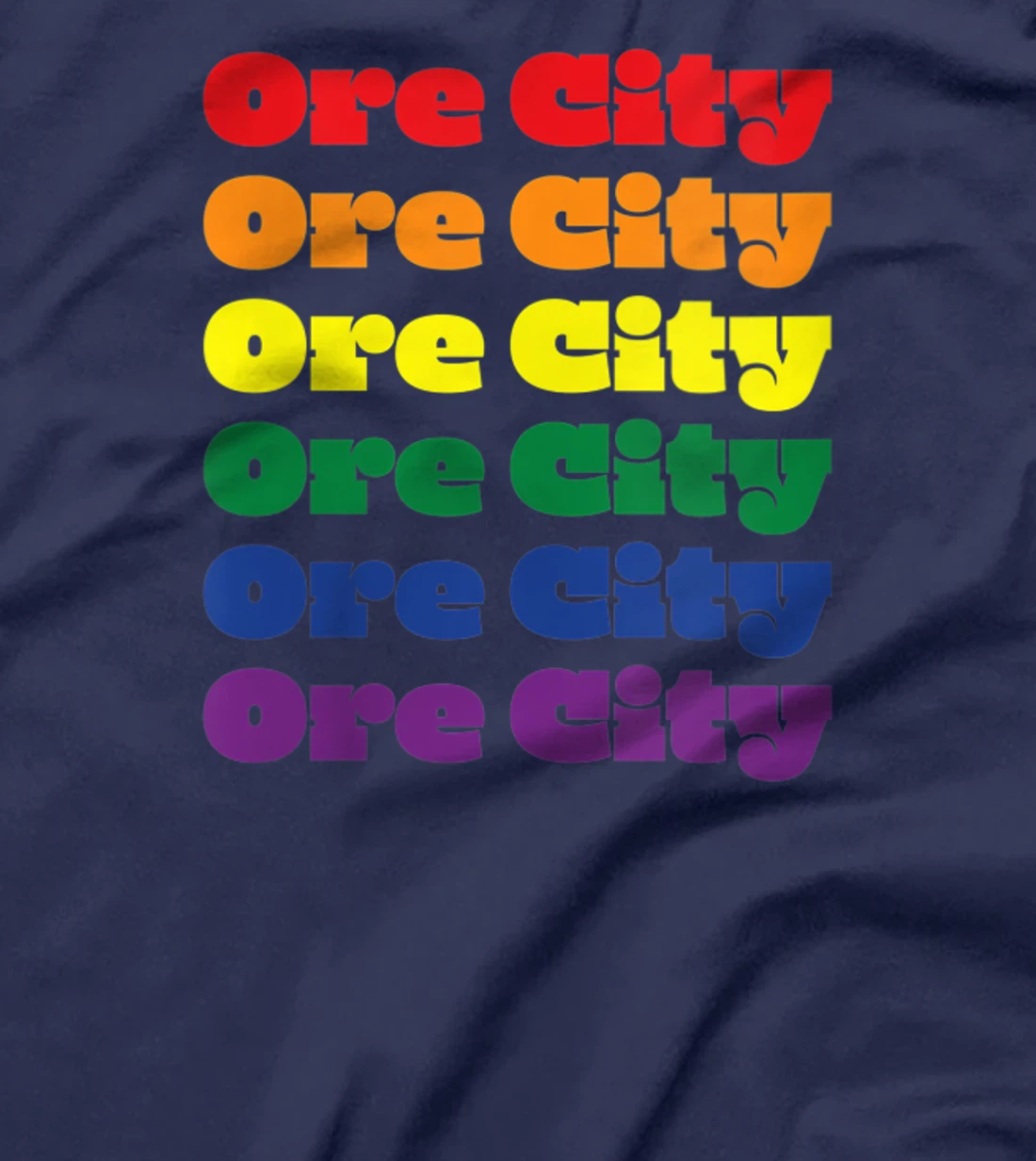 Womens Ore City Texas LGBTQ Gay Pride Month Rainbow Solidarity T-Shirt