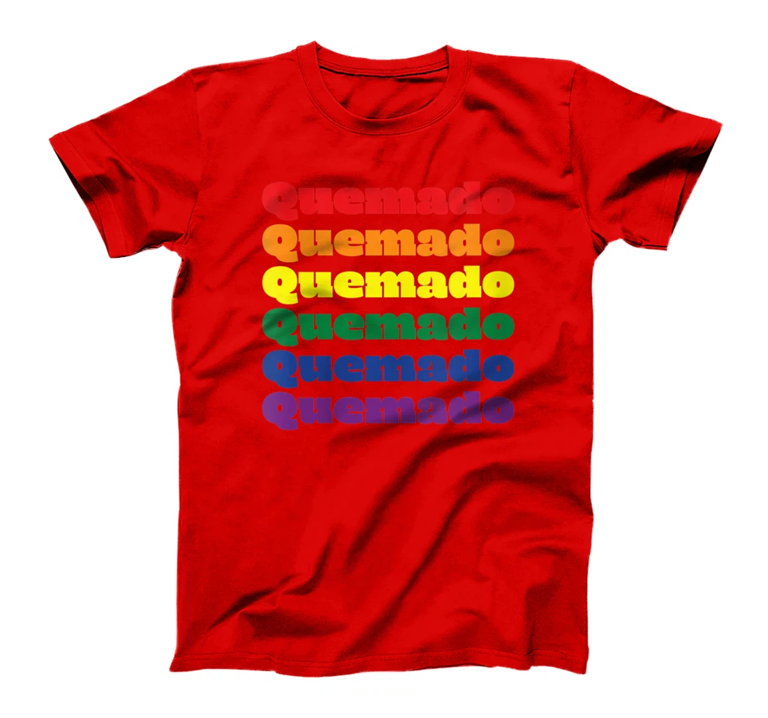 Womens Quemado Texas LGBTQ Gay Pride Month Rainbow Solidarity T-Shirt