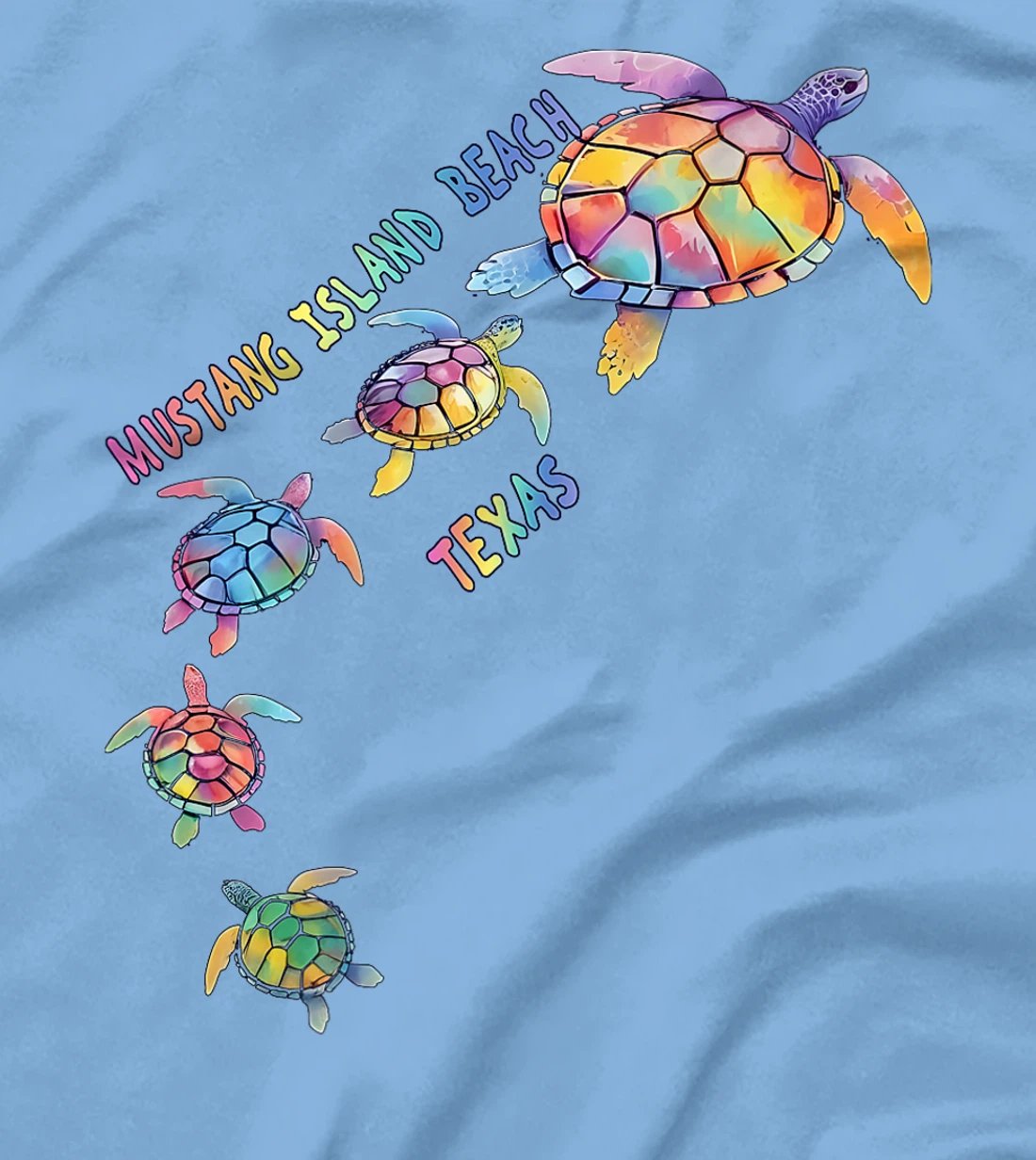 Mustang Island Beach Texas Sea Turtle Lover Beach Premium T-Shirt