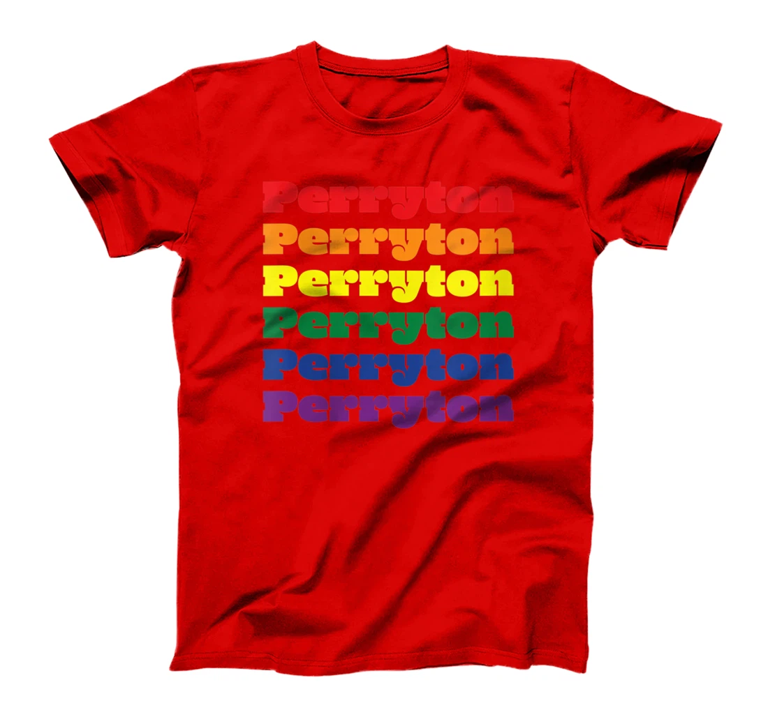 Womens Perryton Texas LGBTQ Gay Pride Month Rainbow Solidarity T-Shirt