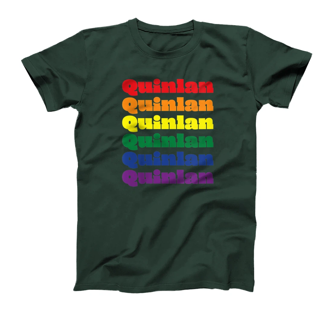 Womens Quinlan Texas LGBTQ Gay Pride Month Rainbow Solidarity T-Shirt