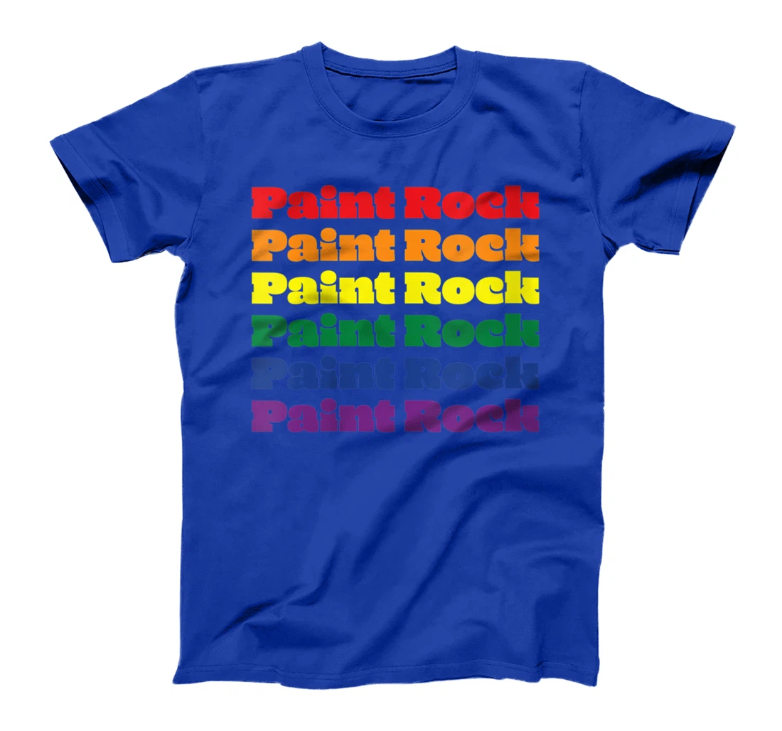 Womens Paint Rock Texas LGBTQ Gay Pride Month Rainbow Solidarity T-Shirt