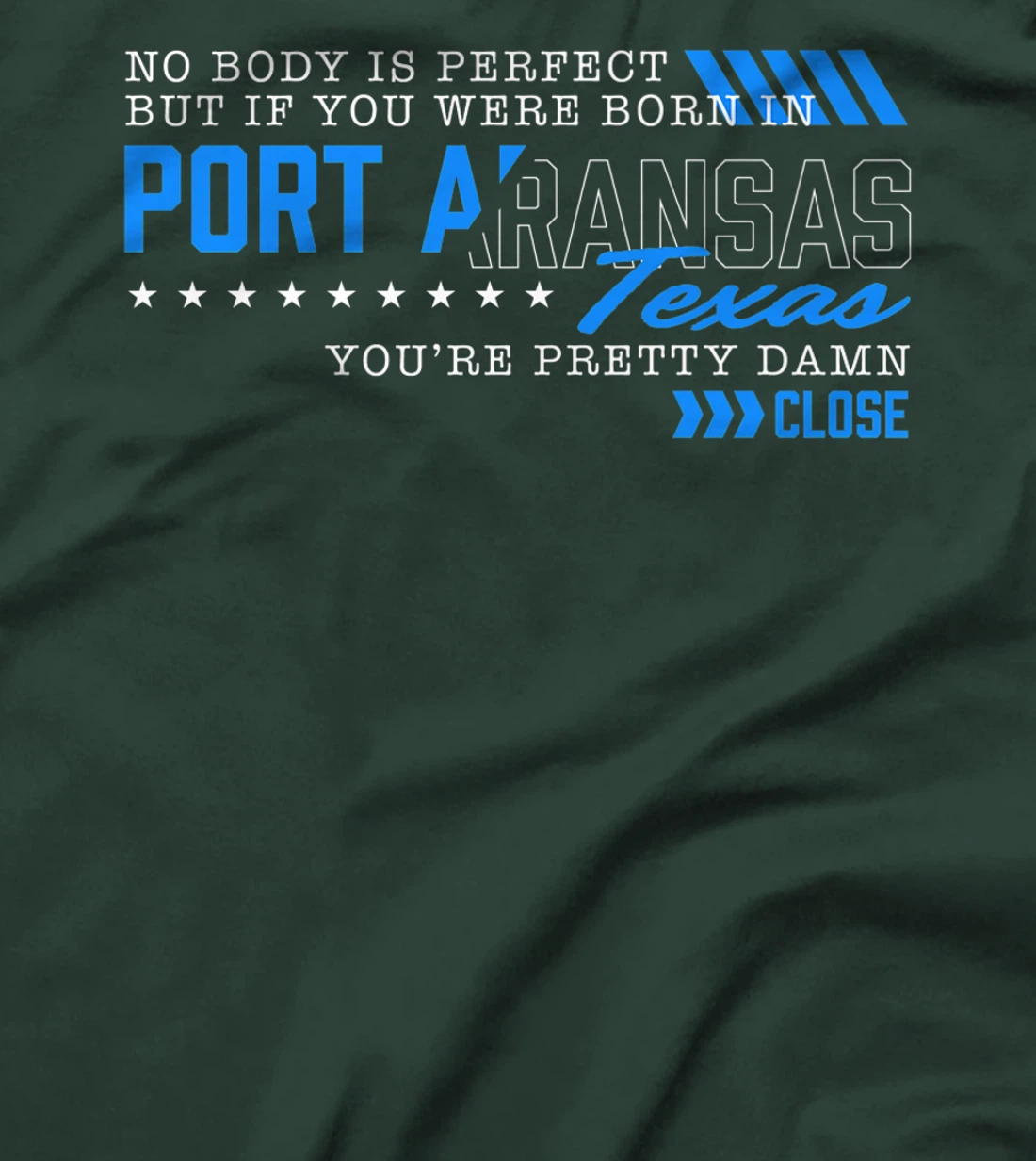Nobody Is Perfect You Were Born in Port Aransas Texas Funny Premium T-Shirt