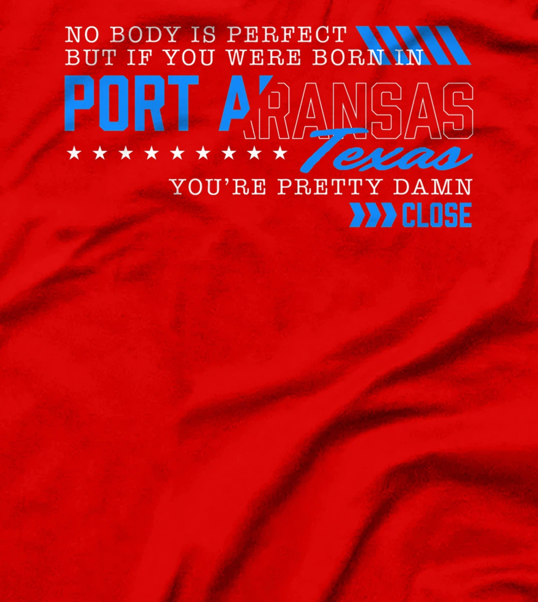 Nobody Is Perfect You Were Born in Port Aransas Texas Funny Premium T-Shirt