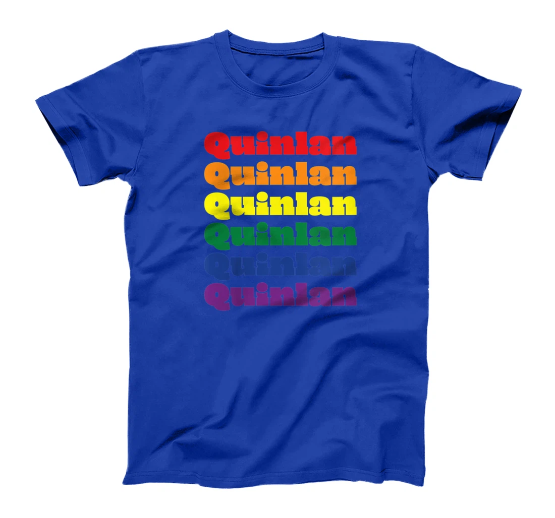 Womens Quinlan Texas LGBTQ Gay Pride Month Rainbow Solidarity T-Shirt