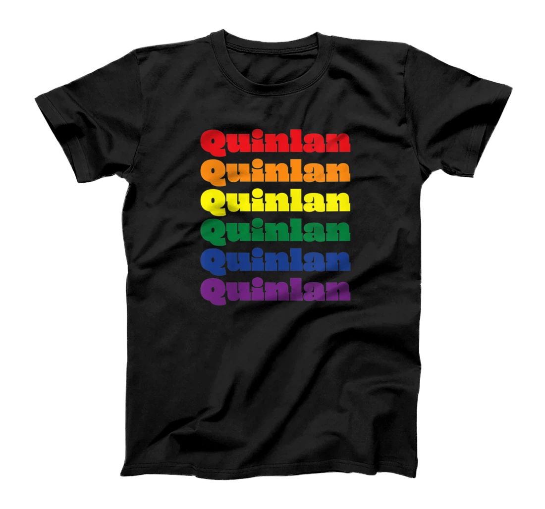 Womens Quinlan Texas LGBTQ Gay Pride Month Rainbow Solidarity T-Shirt