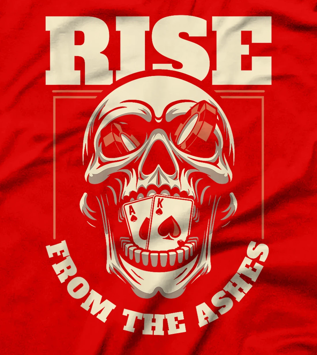 Poker Skull Cards - Gambling Gambler Texas Holdem Poker T-Shirt