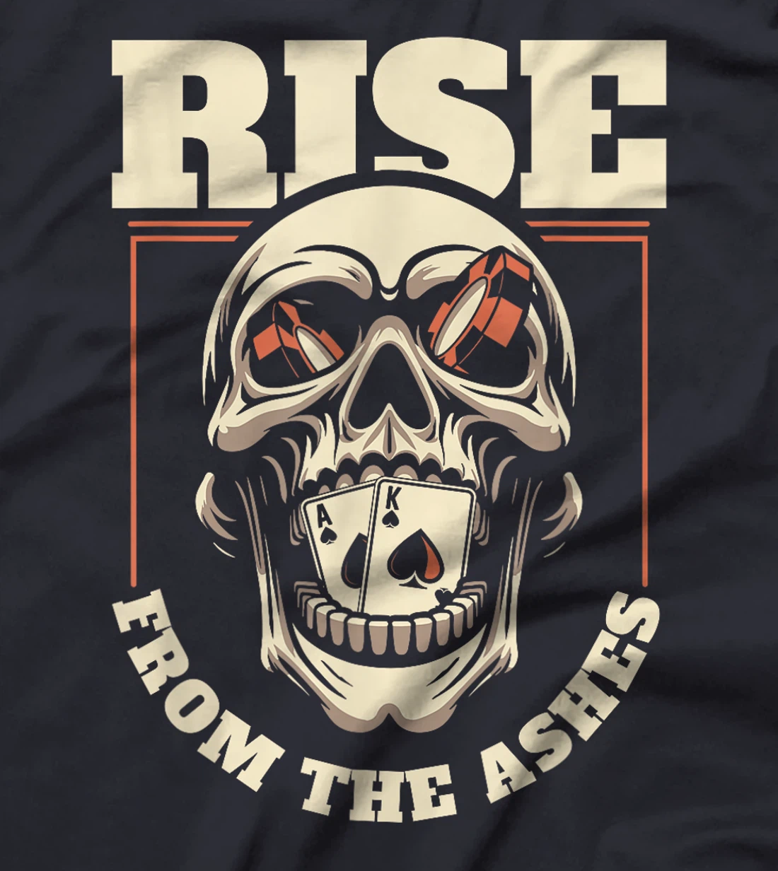 Poker Skull Cards - Gambling Gambler Texas Holdem Poker T-Shirt