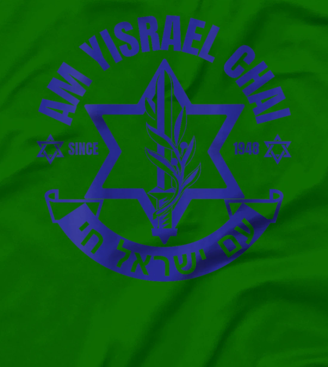 Womens Am Yisrael Chai Israel 1948 Jewish Magen David Hebrew IDF T-Shirt