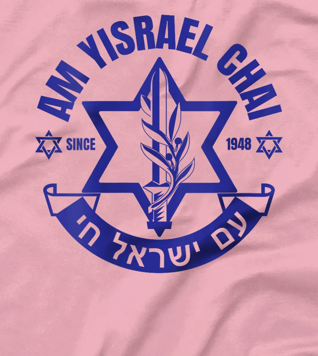 Womens Am Yisrael Chai Israel 1948 Jewish Magen David Hebrew IDF T-Shirt