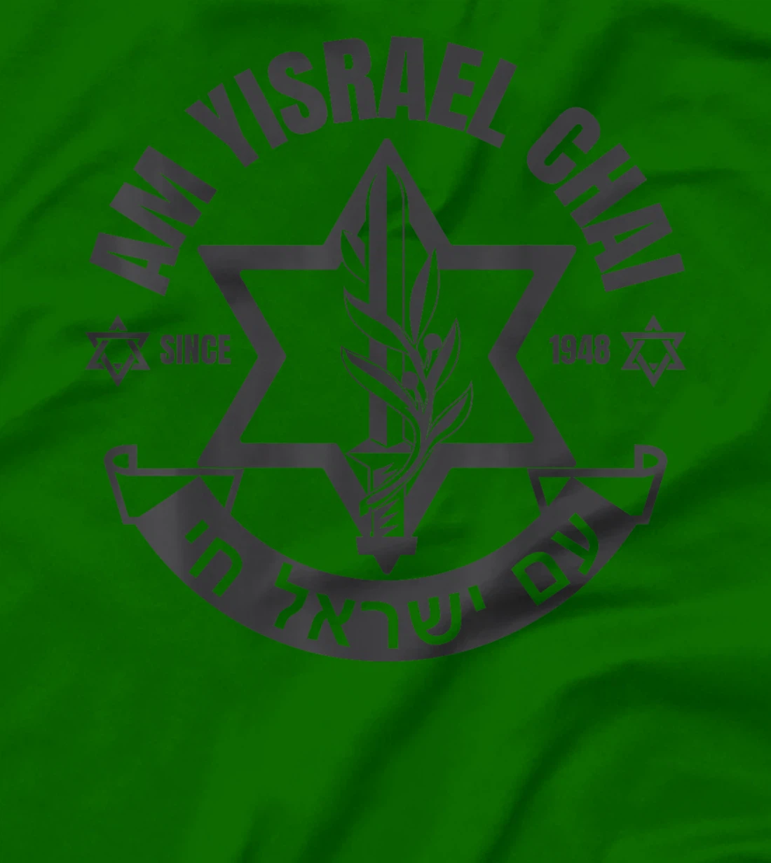 Am Yisrael Chai Israel 1948 Jewish Magen David Hebrew IDF T-Shirt