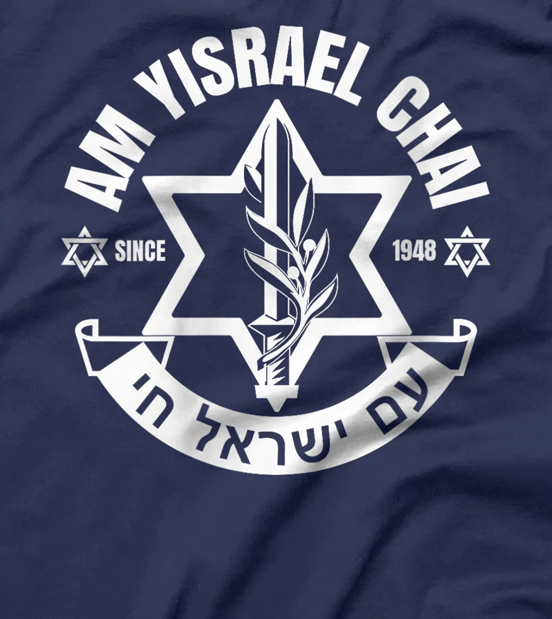 Womens Am Yisrael Chai Israel 1948 Jewish Magen David Hebrew IDF T-Shirt