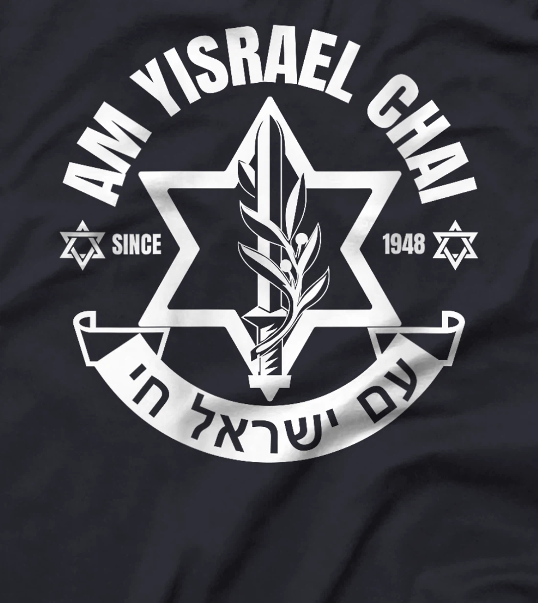 Womens Am Yisrael Chai Israel 1948 Jewish Magen David Hebrew IDF T-Shirt