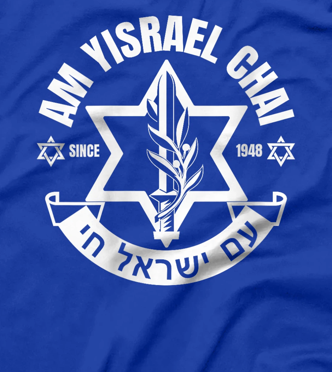 Womens Am Yisrael Chai Israel 1948 Jewish Magen David Hebrew IDF T-Shirt